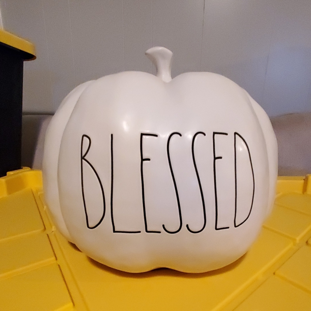 Rae Dunn large "blessed" pumpkin